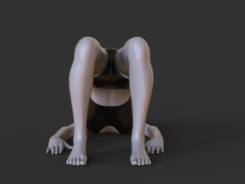 Postura de Yoga - Postura da Ponte - Setu Bandha Sarvangasana Modelo de Impressão 3D