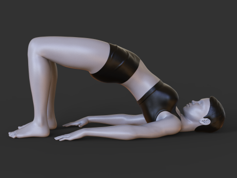 Yoga Pose - Bridge Pose - Setu Bandha Sarvangasana 3D Принт Модель