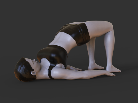 Yoga Pose - Bridge Pose - Setu Bandha Sarvangasana 3D Принт Модель