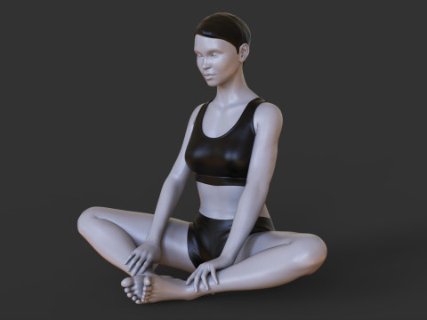 Yoga Pose - Butterfly pose - Baddha Konasana Modelo de impresión 3D