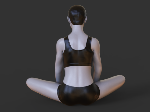 Yoga Pose - Butterfly pose - Baddha Konasana Modelo de impresión 3D