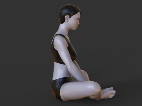 Yoga Pose - Butterfly pose - Baddha Konasana Modelo de impresión 3D