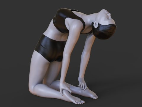 Yoga Pose - Camel Pose 3D प्रिंट मॉडल