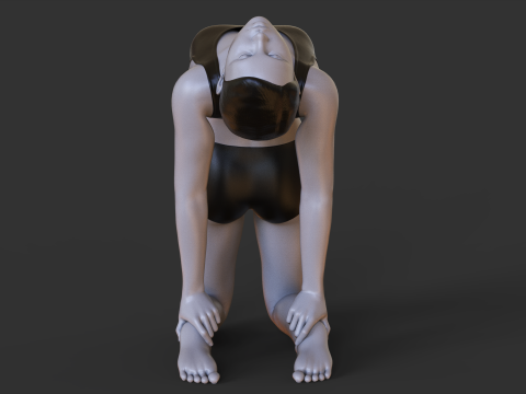 Yoga Pose - Camel Pose 3D प्रिंट मॉडल