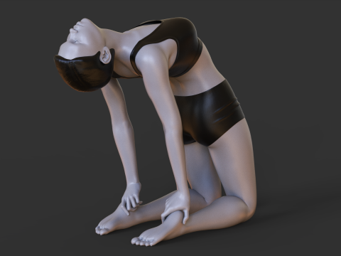 Yoga Pose - Camel Pose 3D प्रिंट मॉडल