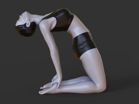 Yoga Pose - Camel Pose 3D Print Model