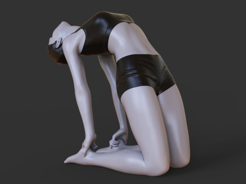 Yoga Pose - Camel Pose 3D प्रिंट मॉडल
