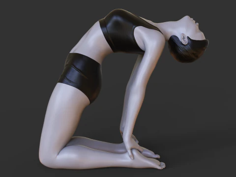 Yoga Pose - Camel Pose 3D Print Model