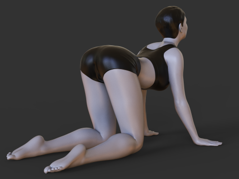 Yoga Pose - Cat Pose - Marjariasana 3D Принт Модель