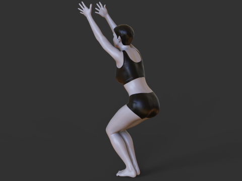 Yoga Pose - Chair Pose - Utkatasana 3D 프린트 모델
