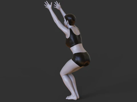 Yoga Pose - Chair Pose - Utkatasana 3D Print Model