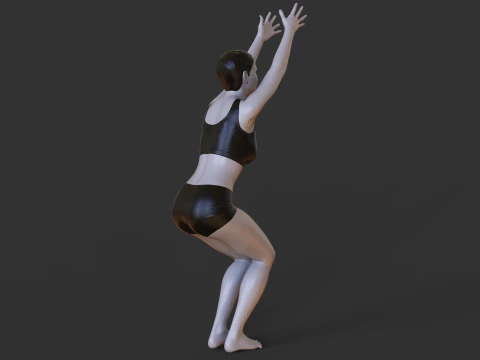 Yoga Pose - Chair Pose - Utkatasana 3D Print Model