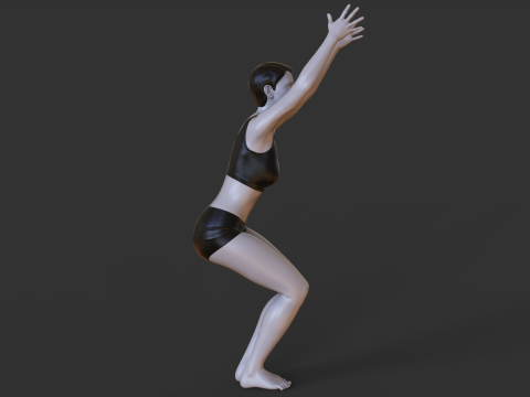 Yoga Pose - Chair Pose - Utkatasana 3D 프린트 모델