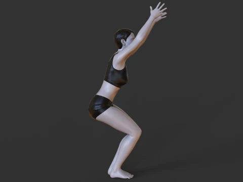 Yoga Pose - Chair Pose - Utkatasana 3D Print Model