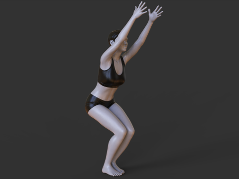 Yoga Pose - Chair Pose - Utkatasana 3D 프린트 모델