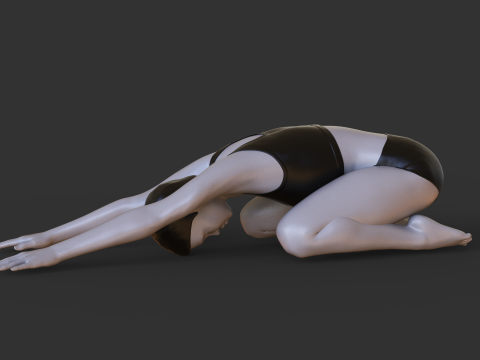 Yoga Pose - Child pose - Balasana 3D Print Model