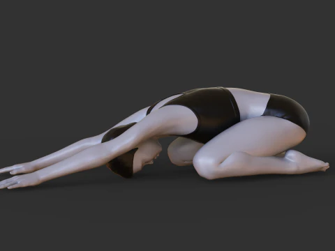Yoga Pose - Child pose - Balasana 3D Print Model