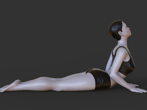 Yoga Pose - Cobra Pose - Bhujangasana 3D Print Model
