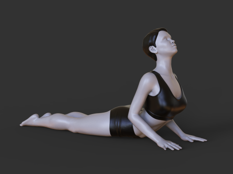 Yoga Pose - Cobra Pose - Bhujangasana Modello di stampa 3D