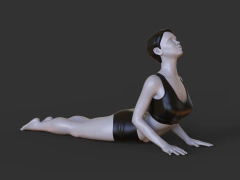 요가 자세 - 코브라 자세 - 부장가사나 3D 프린트 모델