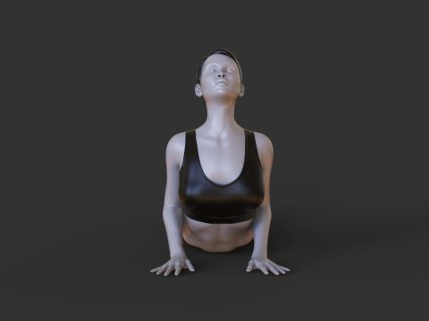 Yoga Pose - Cobra Pose - Bhujangasana Modello di stampa 3D