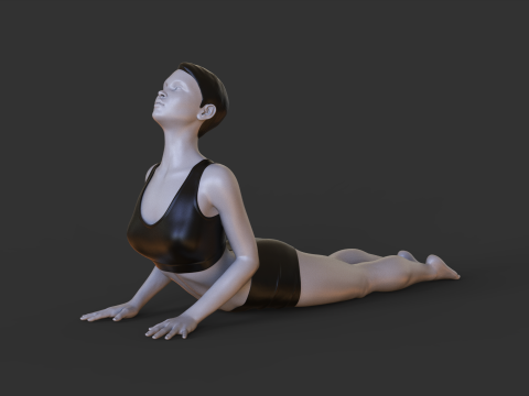 Yoga Pose - Cobra Pose - Bhujangasana Modello di stampa 3D