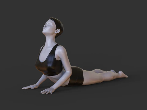요가 자세 - 코브라 자세 - 부장가사나 3D 프린트 모델