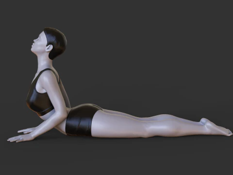 요가 자세 - 코브라 자세 - 부장가사나 3D 프린트 모델