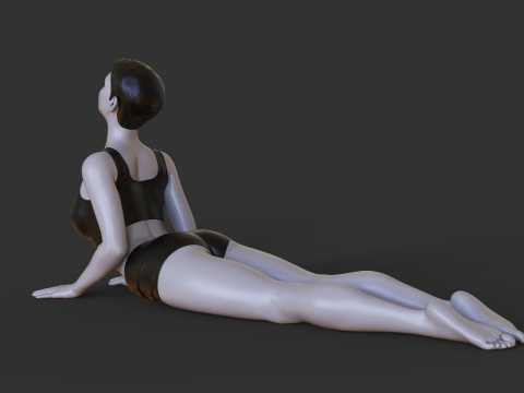 Yoga Pose - Cobra Pose - Bhujangasana Modello di stampa 3D