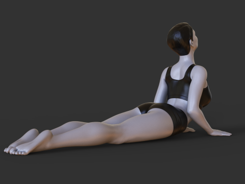 Yoga Pose - Cobra Pose - Bhujangasana Modello di stampa 3D