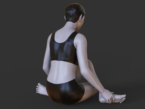 Yoga Pose - Cow Legs pose - Gomukhasana 3D Print Model
