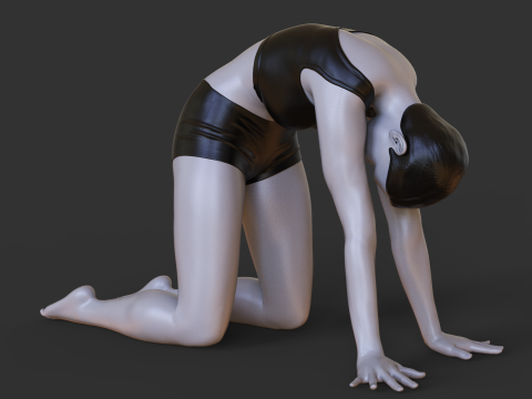 Yoga Pose - Cow pose - Bitilasana 3D प्रिंट मॉडल