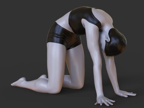 Yoga Pose - Cow pose - Bitilasana 3D Print Model