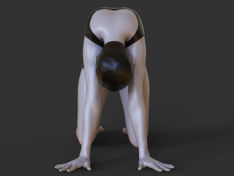 Yoga Pose - Cow pose - Bitilasana 3D प्रिंट मॉडल