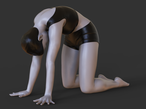 Yoga Pose - Cow pose - Bitilasana 3D प्रिंट मॉडल