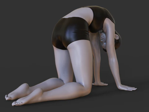 Yoga Pose - Cow pose - Bitilasana 3D Print Model