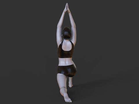 Yoga Pose - Crescent Lunge - Anjaneyasana 3Dプリントモデル