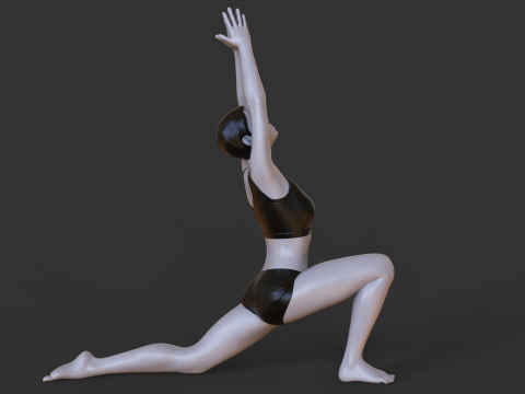 Yoga Pose - Crescent Lunge - Anjaneyasana 3Dプリントモデル