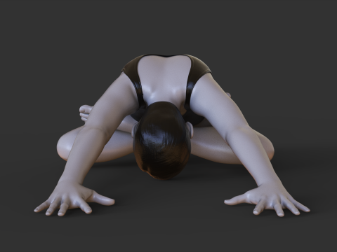 Yoga Pose - Crossed leg forward bend Modelo de Impressão 3D