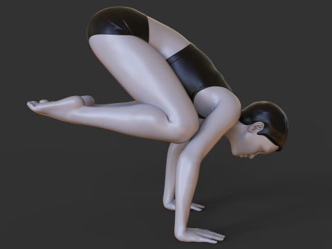 Yoga Pose - Crow pose - Bakasana 3D Print Model