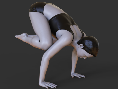 Yoga Pose - Crow pose - Bakasana 3D Print Model
