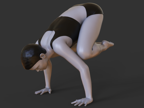 Yoga Pose - Crow pose - Bakasana 3D Print Model