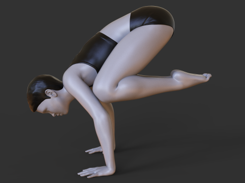 Yoga Pose - Crow pose - Bakasana 3D Print Model