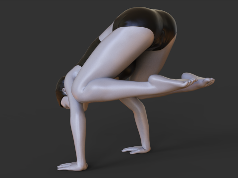 Yoga Pose - Crow pose - Bakasana 3D Print Model