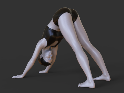 Yoga Pose - Down dog pose - Adho Mukha Svanasana Modelo de Impressão 3D
