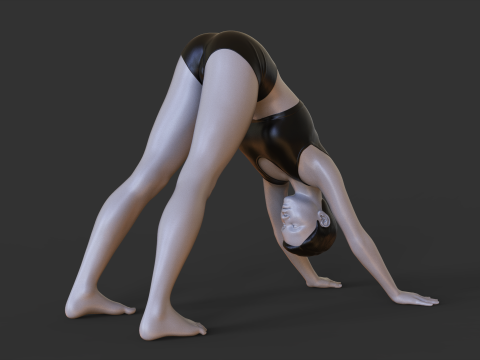 Yoga Pose - Down dog pose - Adho Mukha Svanasana Modelo de Impressão 3D