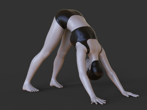 Yoga Pose - Down dog pose - Adho Mukha Svanasana Modelo de Impressão 3D