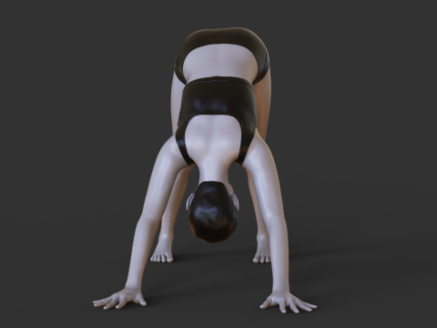 Yoga Pose - Down dog pose - Adho Mukha Svanasana Modelo de Impressão 3D