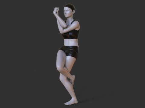 Yoga Pose - Eagle Pose Modello di stampa 3D