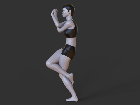 Yoga Pose - Eagle Pose Modello di stampa 3D